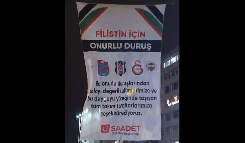 Saadet Şişli'den 4 büyüklere Gazze teşekkürü!