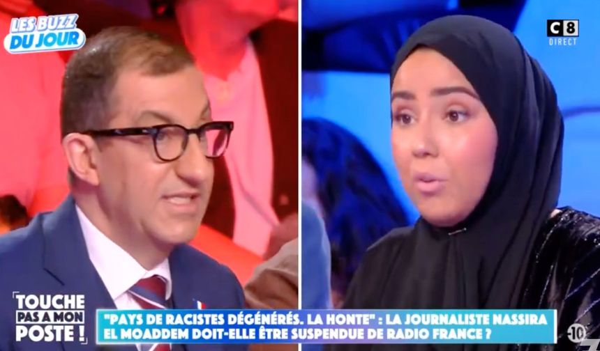 Fransa’da İslam düşmanlığı sınır tanımıyor: Canlı yayında başörtüsüne alçak saldırı!