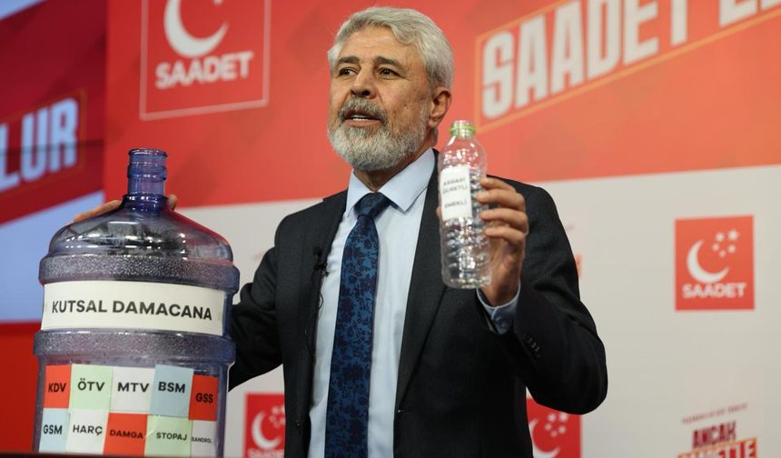 Saadet Partisi'nden 2026 bütçesine ''Kutsal Damacana'' tepkisi... ''Bu bütçeden sadece bankalar ve kankalar kârlı çıkacak''