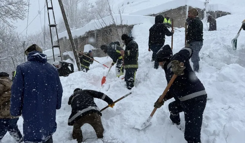 Van'da mahallenin üstüne çığ düştü! 22 ev boşaltıldı