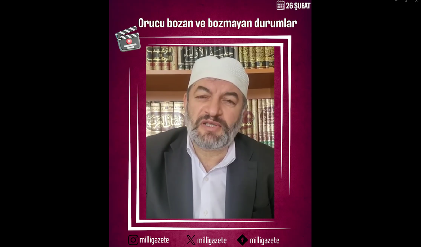 Ramazan’da orucu bozan ve bozmayan haller neler? Ömer Arif hoca tek tek anlattı