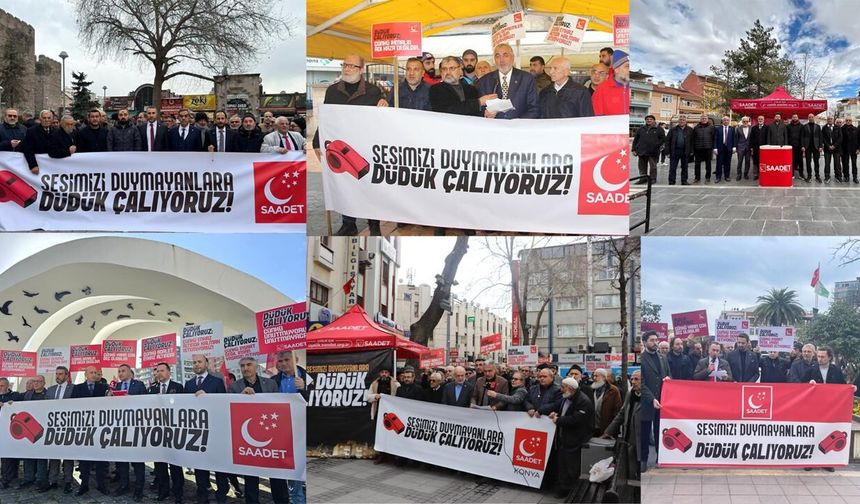 Saadet Partisi’nden 6 Şubat Depremleri’nin 3. yılında “Deprem düdüğü” eylemi: “Şehirlerimiz ranta, insanlarımız ihmale kurban edildi”