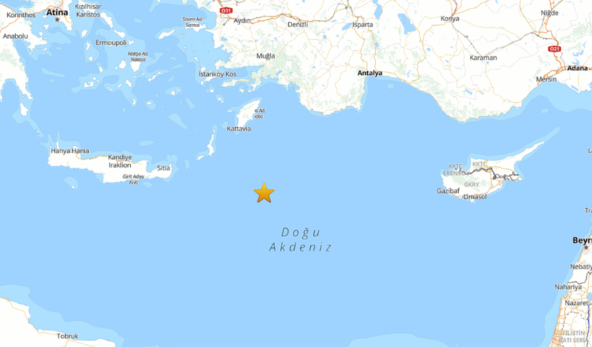 AFAD duyurdu: Antalya Kaş açıklarında korkutan deprem