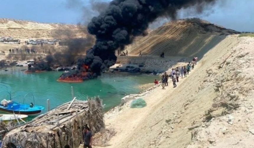 ABD ordusu, İran'ın güneyindeki Benud sahilini vurdu: Balıkçı tekneleri alev aldı