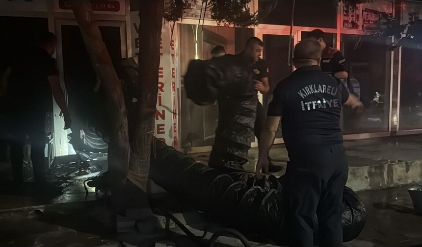 Kırklareli'nde veteriner kliniğinde çıkan yangın söndürüldü