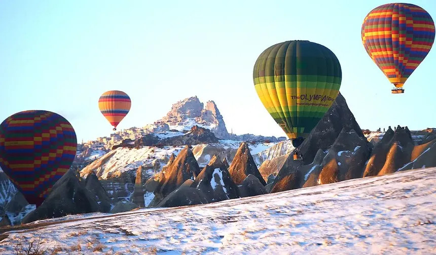 Kapadokya'da balon turlarına hava engeli