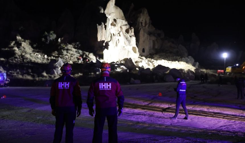 Nevşehir'de peribacası çevresinde yürütülen arama kurtarma çalışmaları tamamlandı