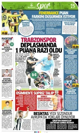 Spor haberleri: 2 Şubat 2025 gazete manşetleri