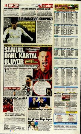 Spor haberleri: 2 Şubat 2025 gazete manşetleri