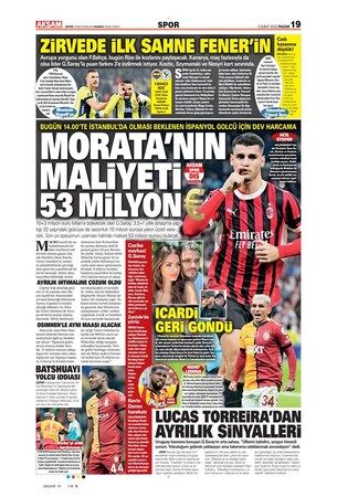 Spor haberleri: 2 Şubat 2025 gazete manşetleri