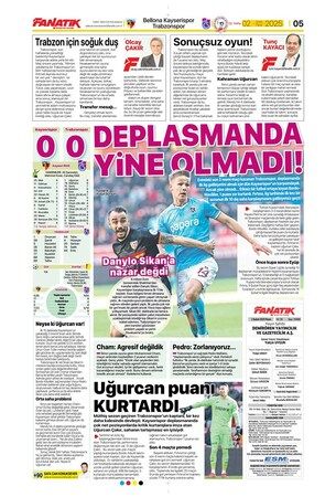 Spor haberleri: 2 Şubat 2025 gazete manşetleri