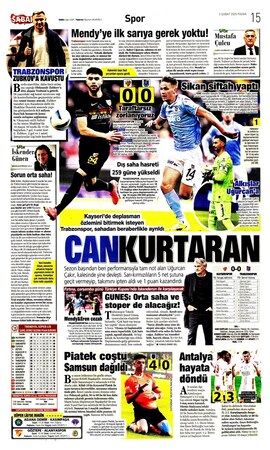 Spor haberleri: 2 Şubat 2025 gazete manşetleri