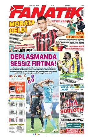 Spor haberleri: 2 Şubat 2025 gazete manşetleri