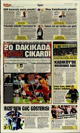 Spor haberleri: 3 Mart 2025 gazete manşetleri