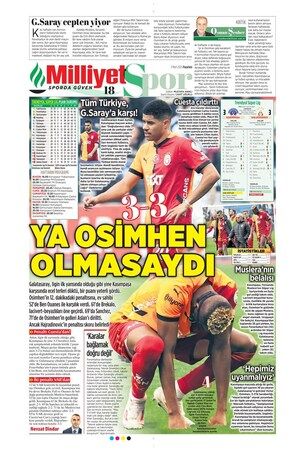 Spor haberleri: 3 Mart 2025 gazete manşetleri