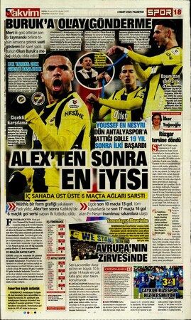 Spor haberleri: 3 Mart 2025 gazete manşetleri
