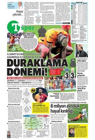 Spor haberleri: 3 Mart 2025 gazete manşetleri
