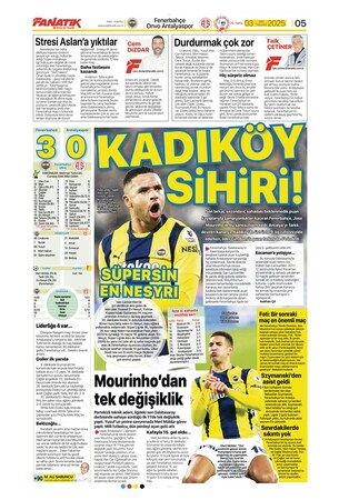 Spor haberleri: 3 Mart 2025 gazete manşetleri