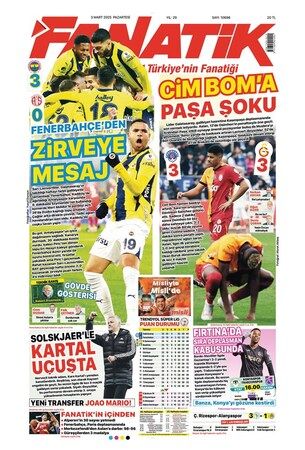 Spor haberleri: 3 Mart 2025 gazete manşetleri