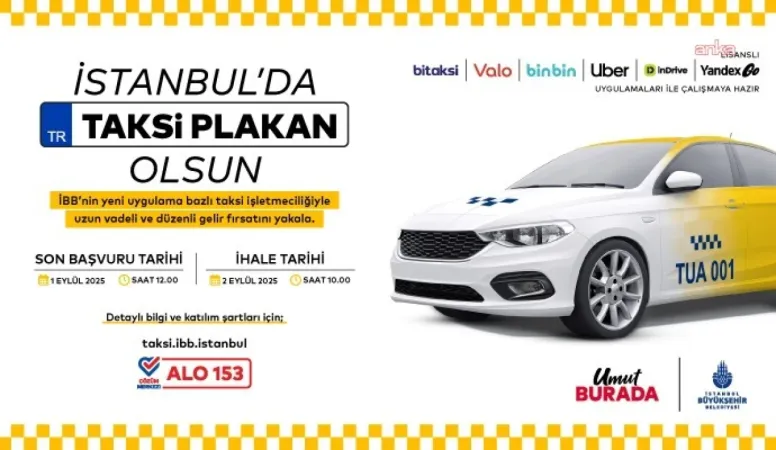 İBB, ''uygulama bazlı taksi'' için yeni ihaleyi 2 Eylül’de yapacak