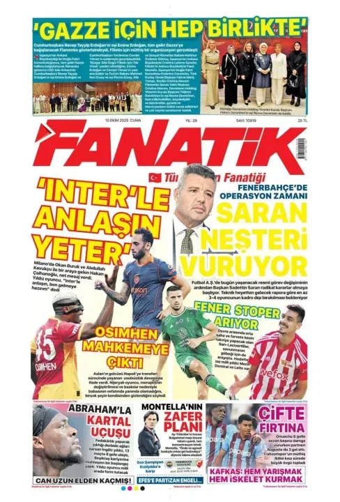 Spor haberleri: 10 Ekim 2025 gazetelerde futbol manşetleri