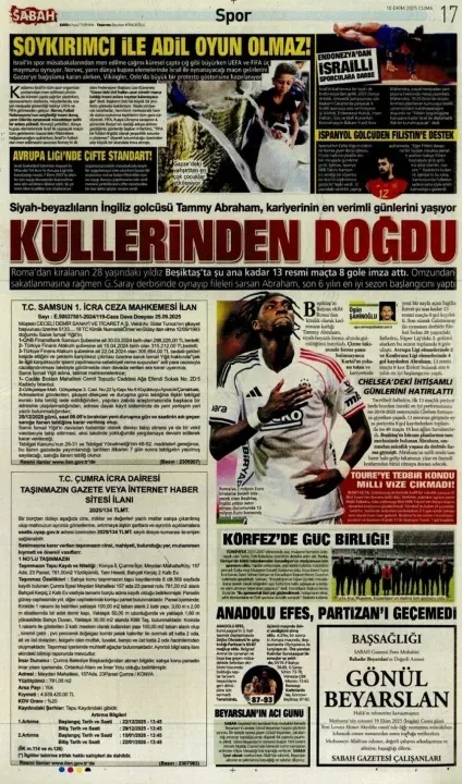 Spor haberleri: 10 Ekim 2025 gazetelerde futbol manşetleri