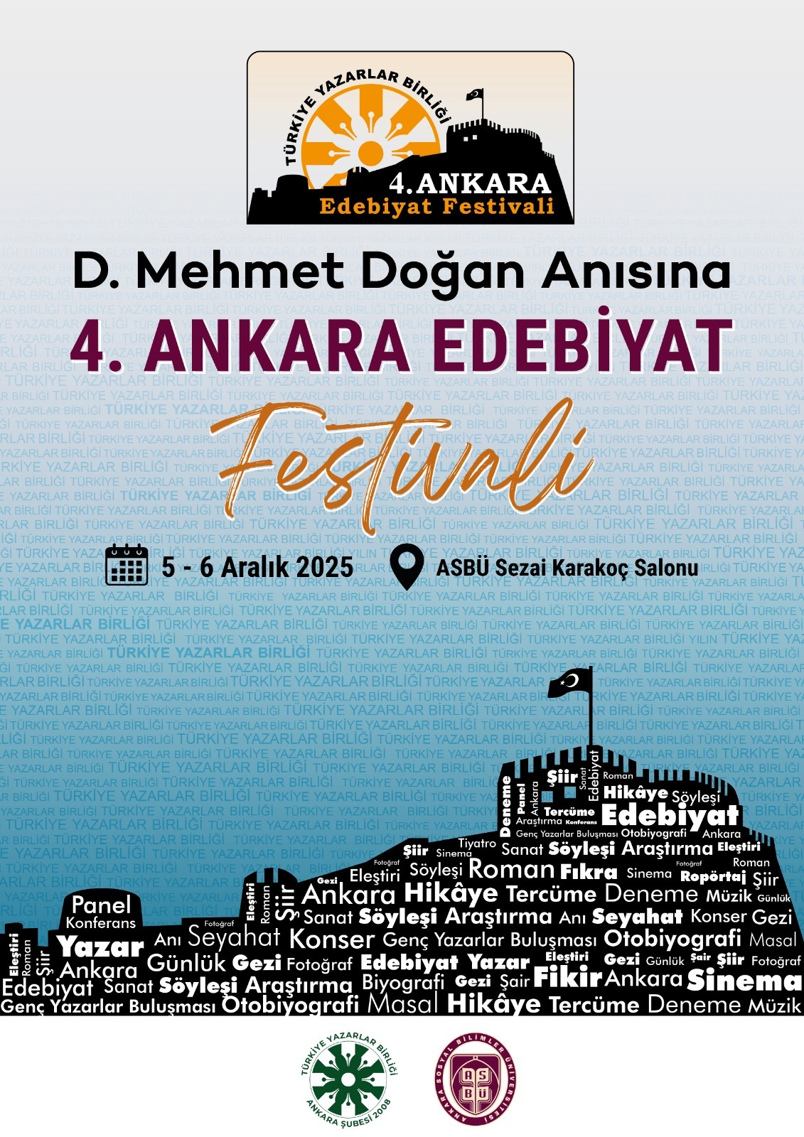 4. Ankara Edebiyat Festivali 5 6 Aralık 2025 Tarihlerinde Yapılacak