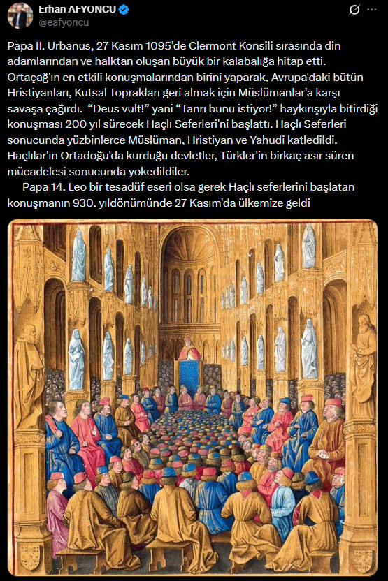 Erhan Afyoncu Papa'nın Ziyareti