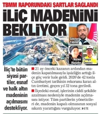 Hayırdır! Birinci Sayfadan Pr Kime Altın’ı Kazıyınca Acaba Ne Çıkacak Altın Madeni Ihalesi Kimde Kalacak (1)