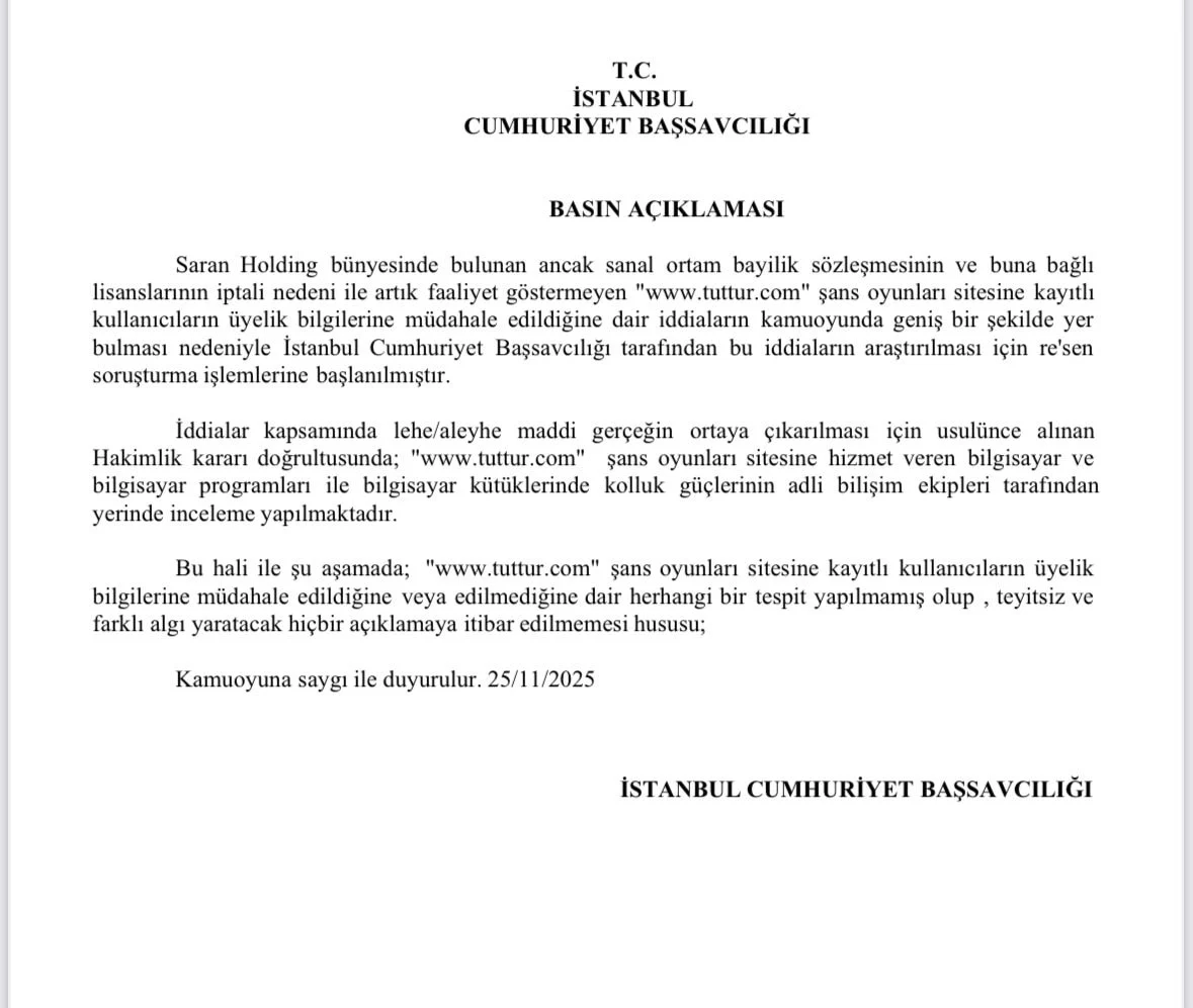 Saran Holding Soruşturma