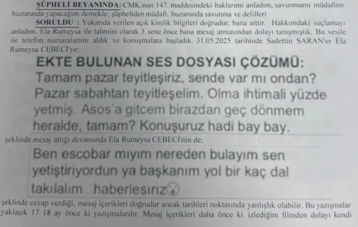 1 Sadettin Saran’a Whatsapp Mesajları Soruldu “Ela Ile Aramızdaki Espriydi”