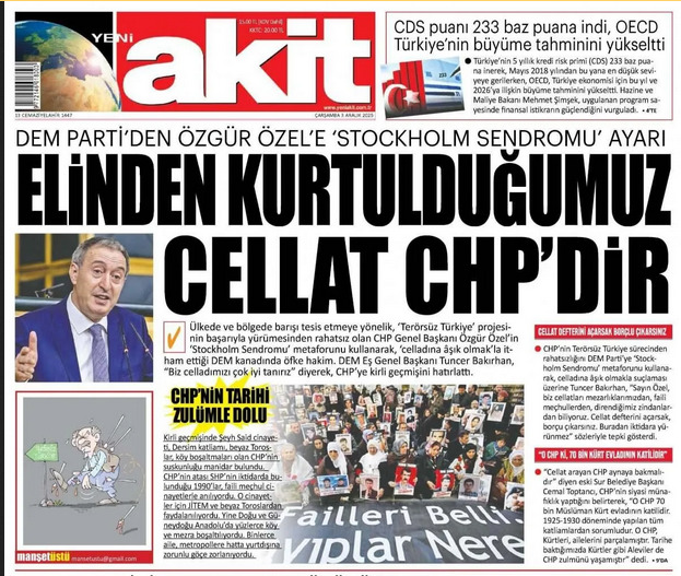 Akit’ten Şaşırtan Manşet! Dem’in Sözleriyle Chp’yi Vurdu55