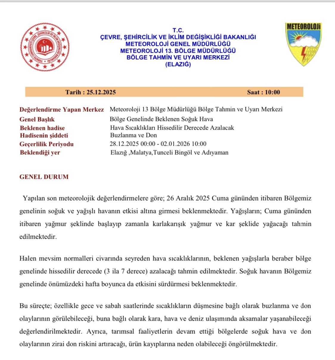 Kış Sert Yüzünü Gösteriyor 5 Il Için Kar Ve 'Zirai Don' Alarmı!S