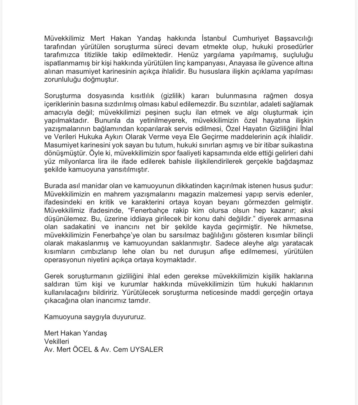 Mert Hakan Yandaş'ın Avukatından Açıklama Cezaevinden Ilk Mesaj (2)