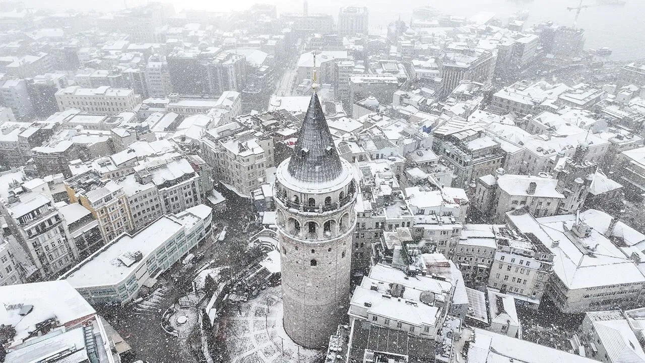 Tem Kilitlendi.. Valilikten Yasak Geldi! İşte İstanbul'dan Kar Manzaraları! (7)