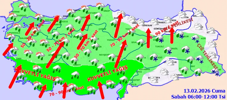 Kar Kasirga Ve Saganak Bir Arada Meteoroloji 49 Ili Uyardi