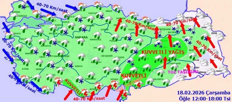 Meteoroloji Den 24 Il Icin Sari Kodlu Uyari Kar Yagisi Saganak Ve Firtina Bekleniyor