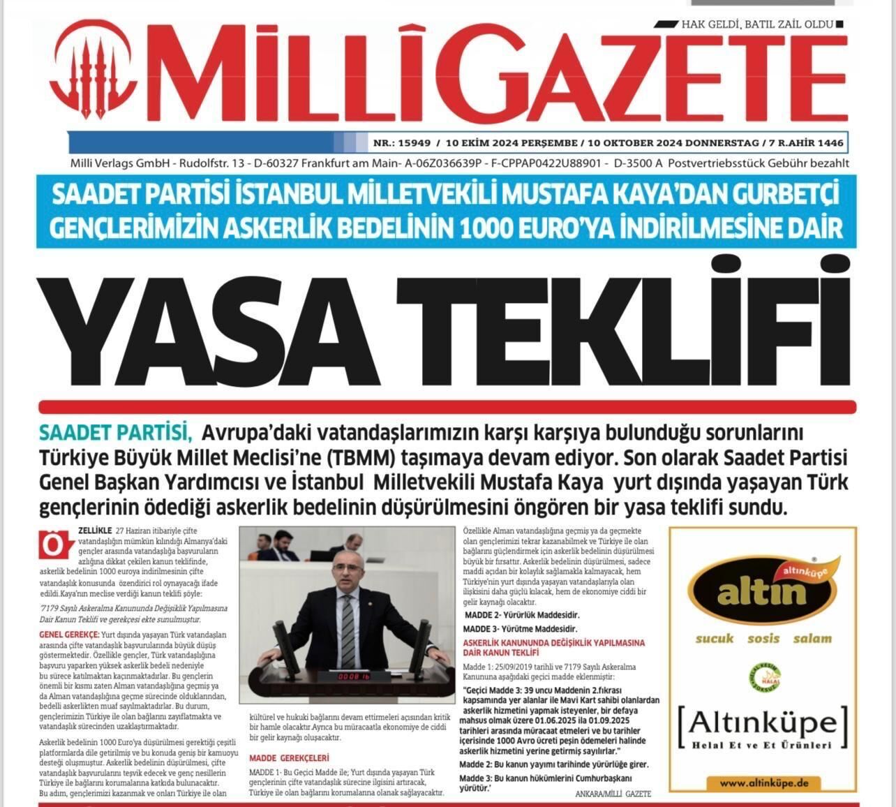Milli Savunma Bakanımız Yaşar Güler’e Açık Çağrı Dövizli Askerlikte Yanlış Politika Diaspora Gençliğini Kaybettiriyor 2