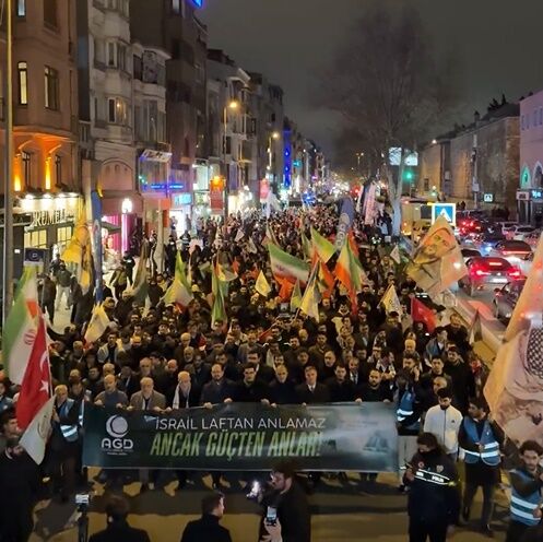 Agd'den Fatih’ten Saraçhane’ye Filistin, İran Ve Lübnan Dayanışması