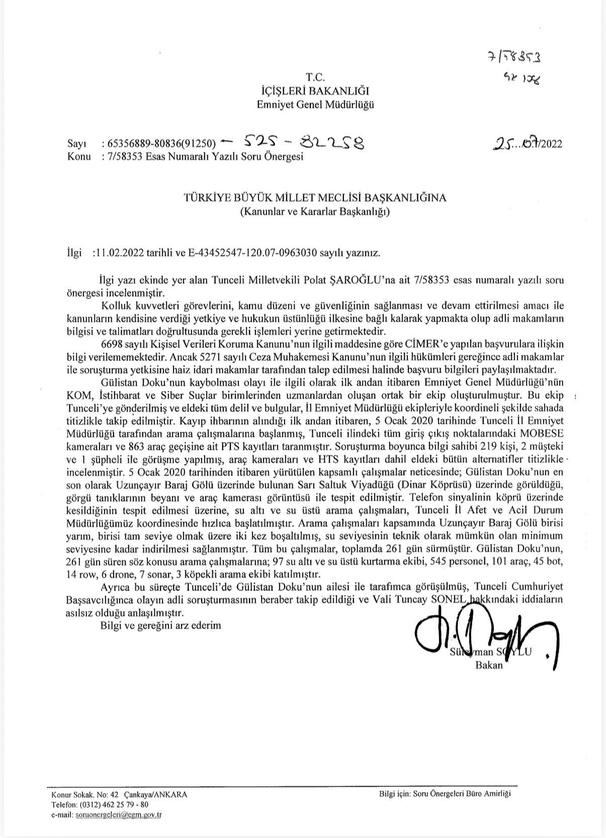 Gülistan Doku Soruşturmasında Süleyman Soylu Detayı Soylu Gülistan Doku Soruşturması Için Ne Demişti İşte Hatırlanan Sözleri 1