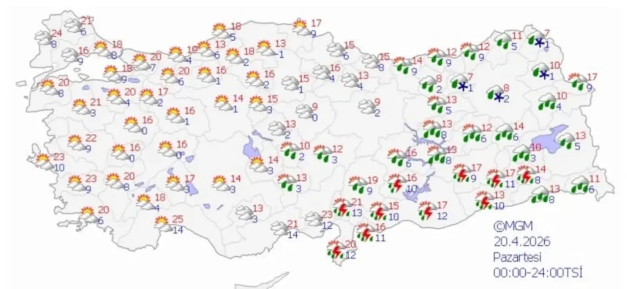 Meteoroloji’den Hafta Ortası Alarmı! Sağanak Yağış Kapıya Dayandı Sıcaklıklar Sert Düşecek