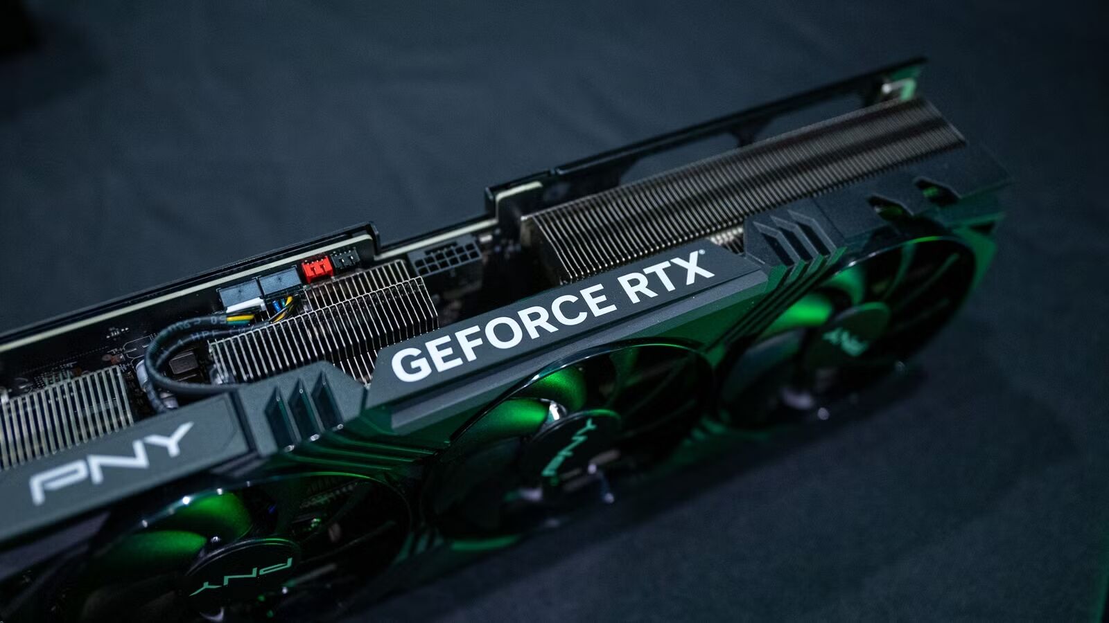 Nvidia Geforce Rtx Logo On A 4070 Ti Gaming Gpu