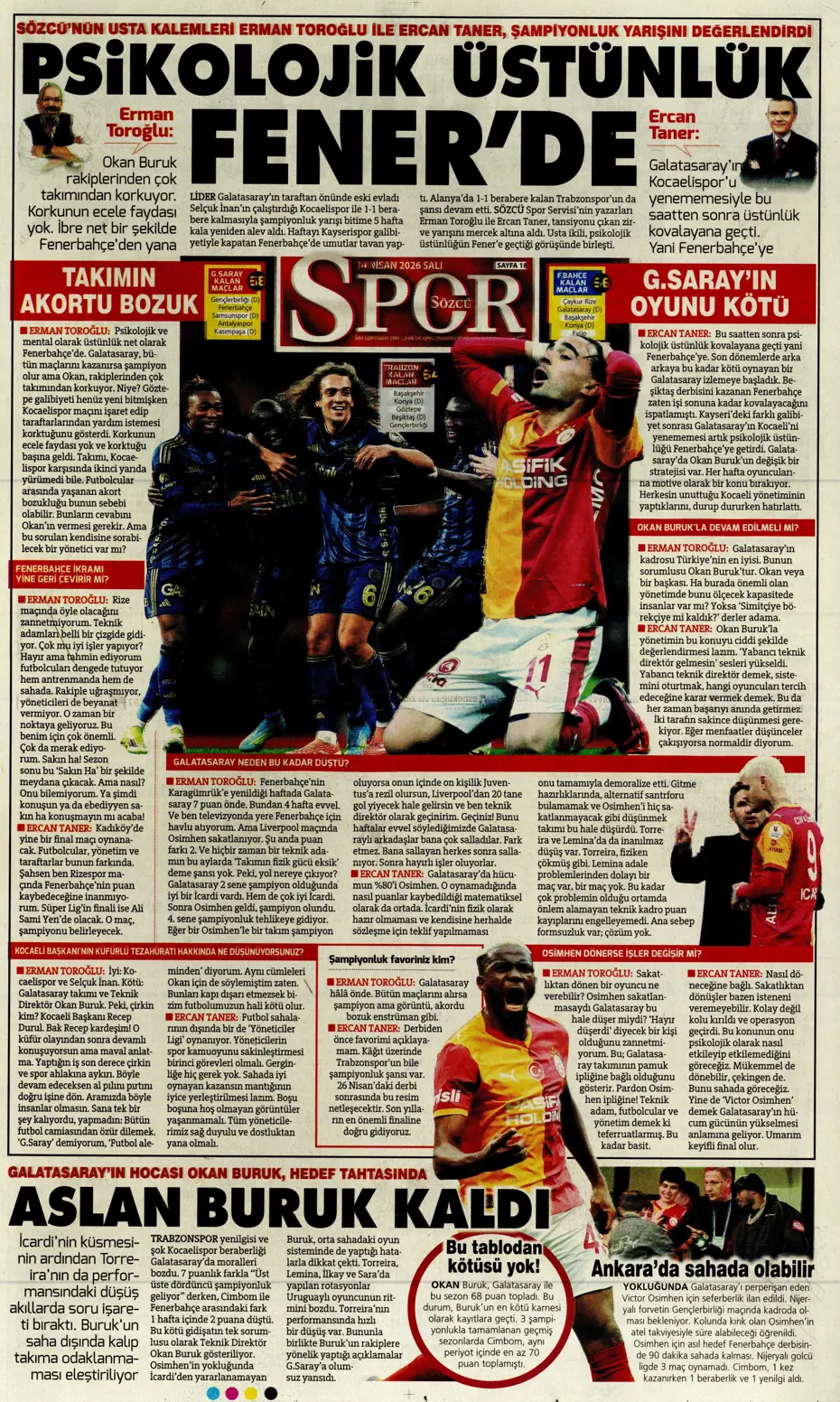 Spor Haberleri 14 Nisan 2026 Gazetelerde Futbol Manşetleri (21)