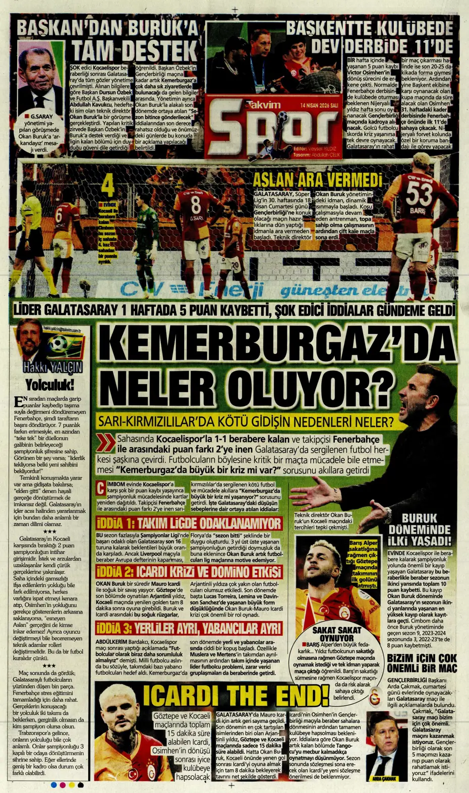 Spor Haberleri 14 Nisan 2026 Gazetelerde Futbol Manşetleri (25)