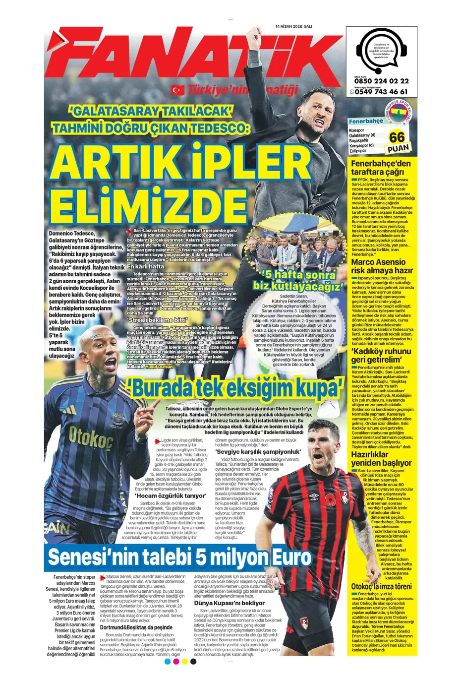 Spor Haberleri 14 Nisan 2026 Gazetelerde Futbol Manşetleri (36)