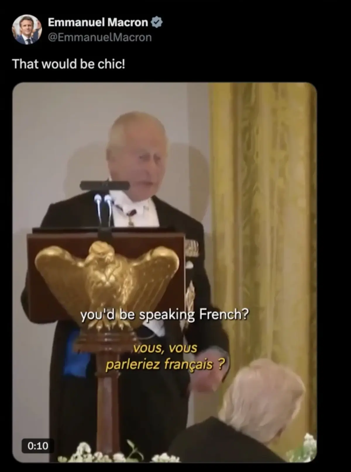 Trump, Charles, Macron
