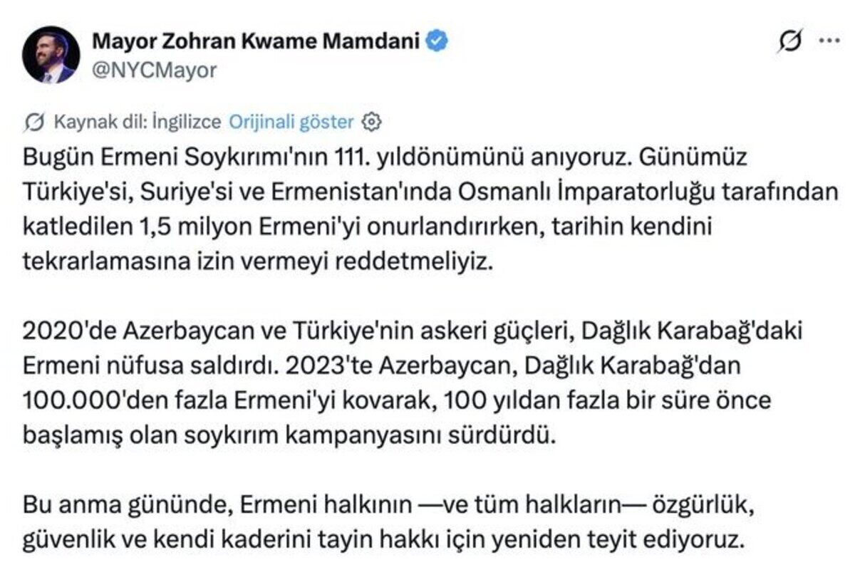 Zohran'dan ‘Zohranyan’ Çıktı Türkiye Ve Azerbaycan’ı Soykırım Ile Suçladı!