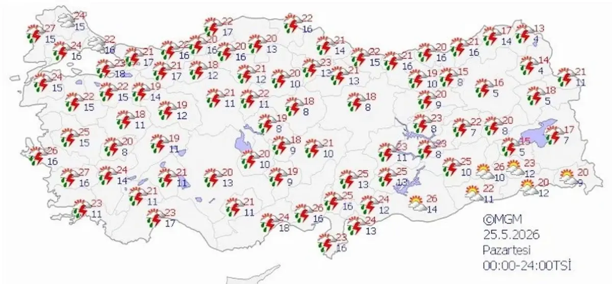 Akom Ve Mgm'den Peş Peşe Uyarılar 4 Il Için Sarı Alarm Verildi!Pp