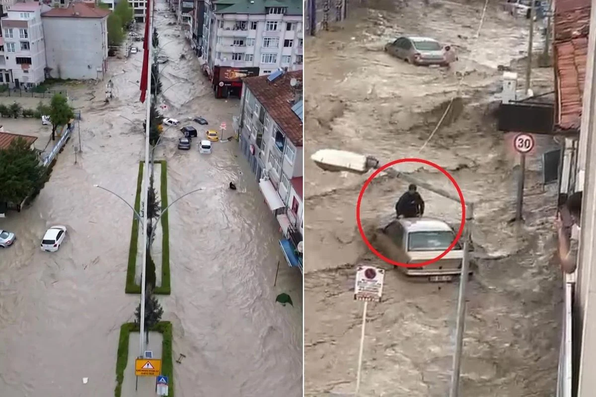 Samsunda Sel Araclar Suruklendi Evleri Su Basti 19840437 7641 Amp