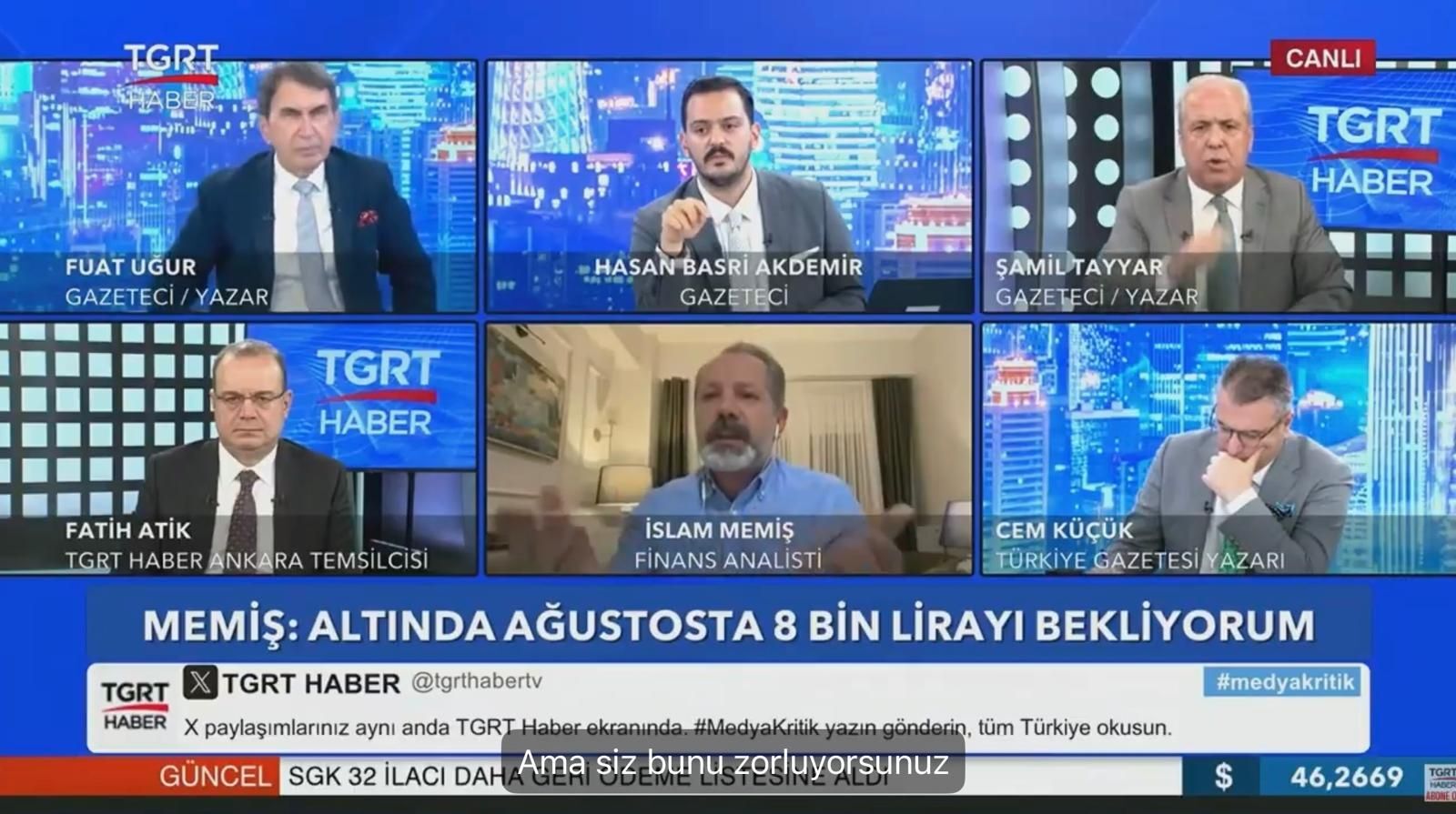 Canlı Yayında 'Altın' Kavgası! Şamil Tayyar Ve İslam Memiş Birbirine Girdi Terbiyesizlik Yapma, Milleti Kandırma, Utanmaz Adam!Y-1